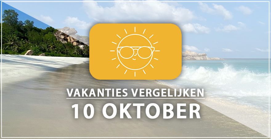 zonnige vakantiebestemmingen tien oktober 2025