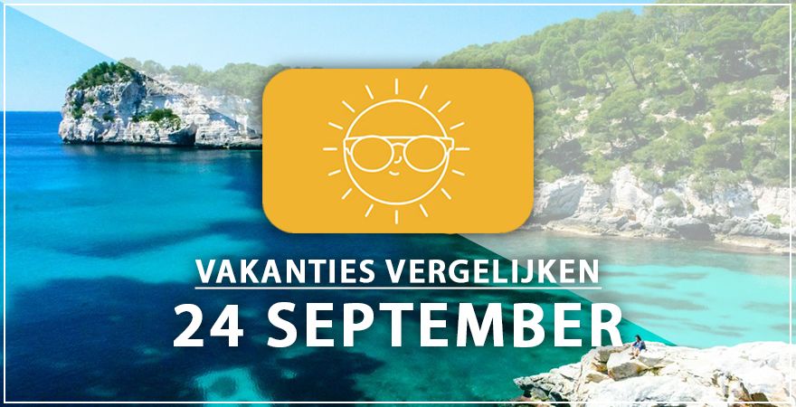 zonnige vakantiebestemmingen vierentwintig september 2025