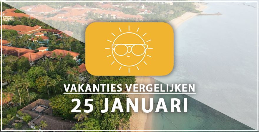 zonnige vakantiebestemmingen vijfentwintig januari 2025