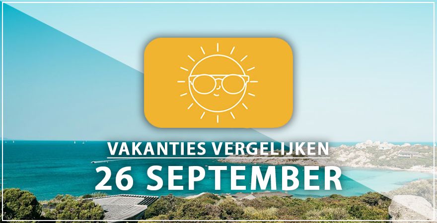 zonnige vakantiebestemmingen zesentwintig september 2025