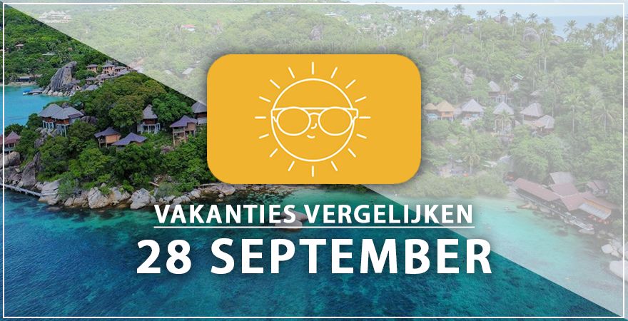 zonnige vakantiebestemmingen achtentwintig september 2025