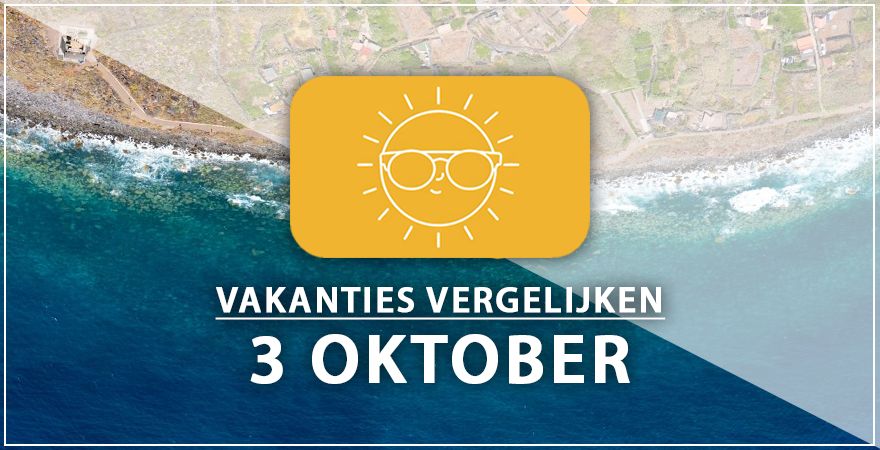 zonnige vakantiebestemmingen drie oktober 2025