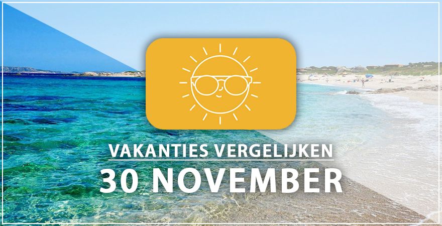 zonnige vakantiebestemmingen dertig november 2024