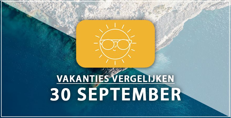 zonnige vakantiebestemmingen dertig september 2025