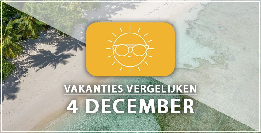 zonnige vakantiebestemmingen vier december 2024