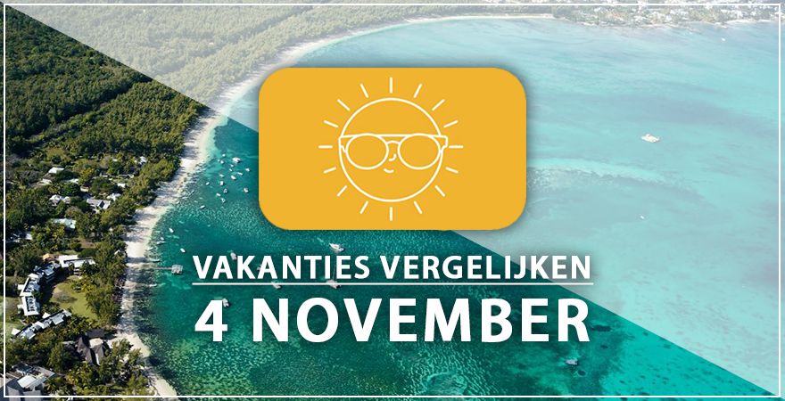 zonnige vakantiebestemmingen vier november 2024