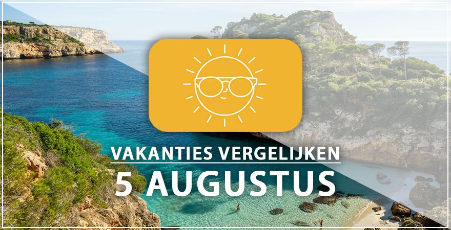 zonnige vakantiebestemmingen vijf augustus 2025