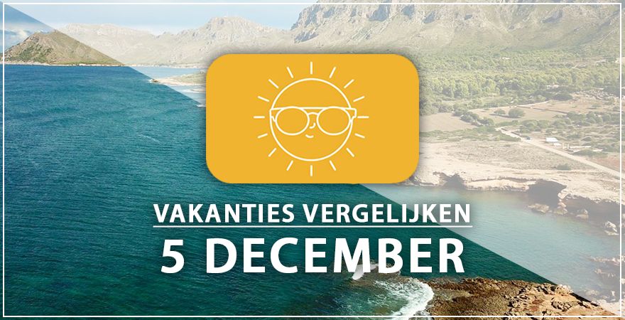 zonnige vakantiebestemmingen vijf december 2024