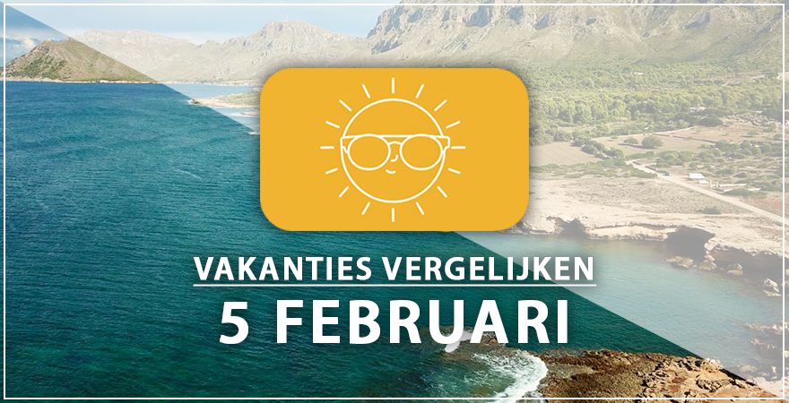 zonnige vakantiebestemmingen vijf februari 2025