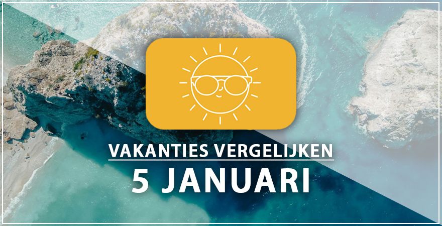 zonnige vakantiebestemmingen vijf januari 2025