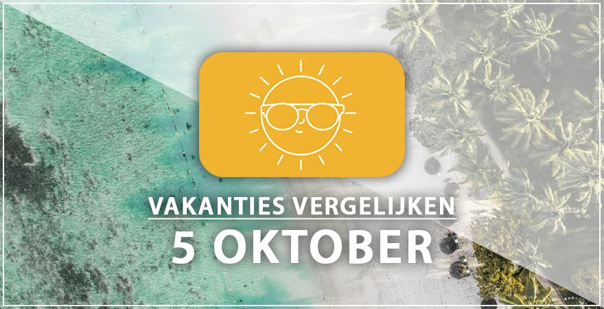 zonnige vakantiebestemmingen vijf oktober 2025