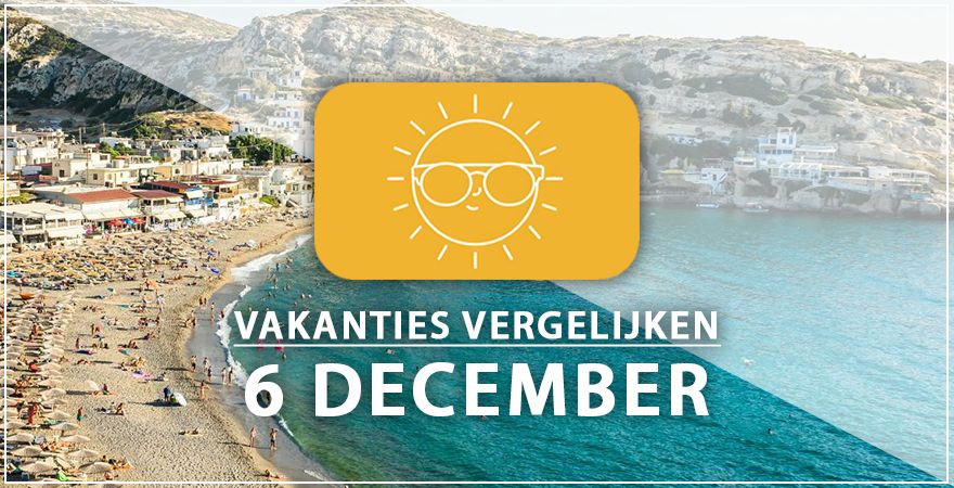 zonnige vakantiebestemmingen zes december 2024