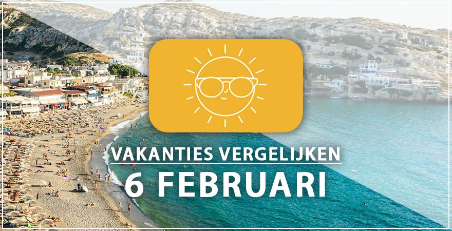 zonnige vakantiebestemmingen zes februari 2025