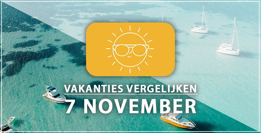 zonnige vakantiebestemmingen zeven november 2024