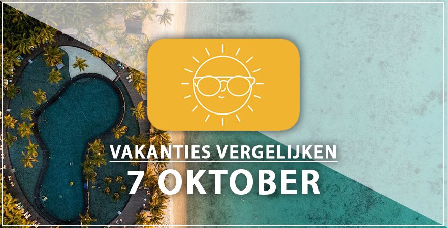 zonnige vakantiebestemmingen zeven oktober 2025