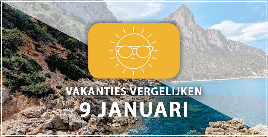 zonnige vakantiebestemmingen negen januari 2025