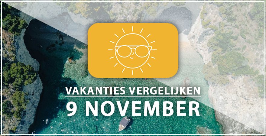 zonnige vakantiebestemmingen negen november 2024