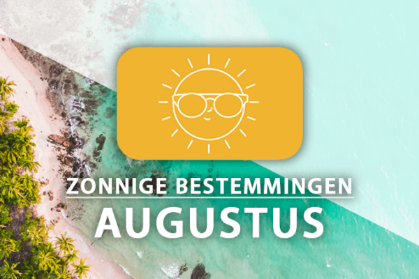 zonnige vakantiebestemmingen augustus