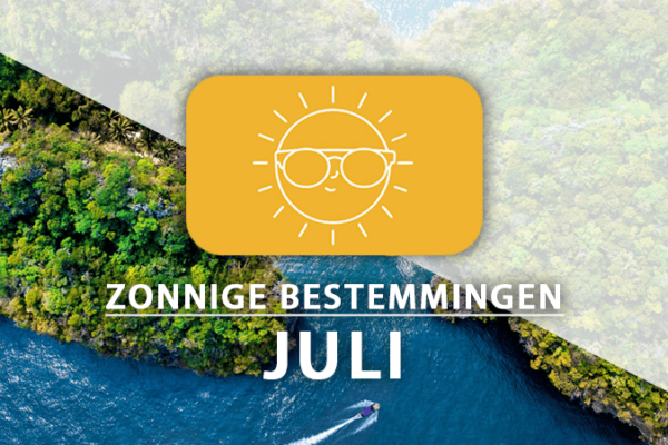 zonnige vakantiebestemmingen juli