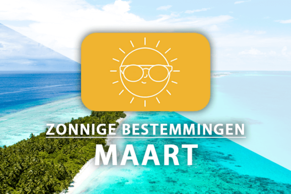 zonnige vakantiebestemmingen maart